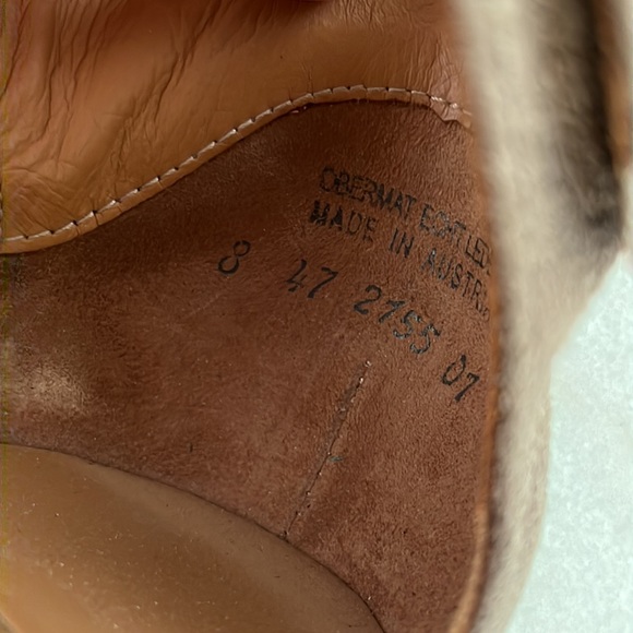 Paul Green Tammy Wedge Metallic Tan Suede leather Sandals 8 - Picture 7 of 9